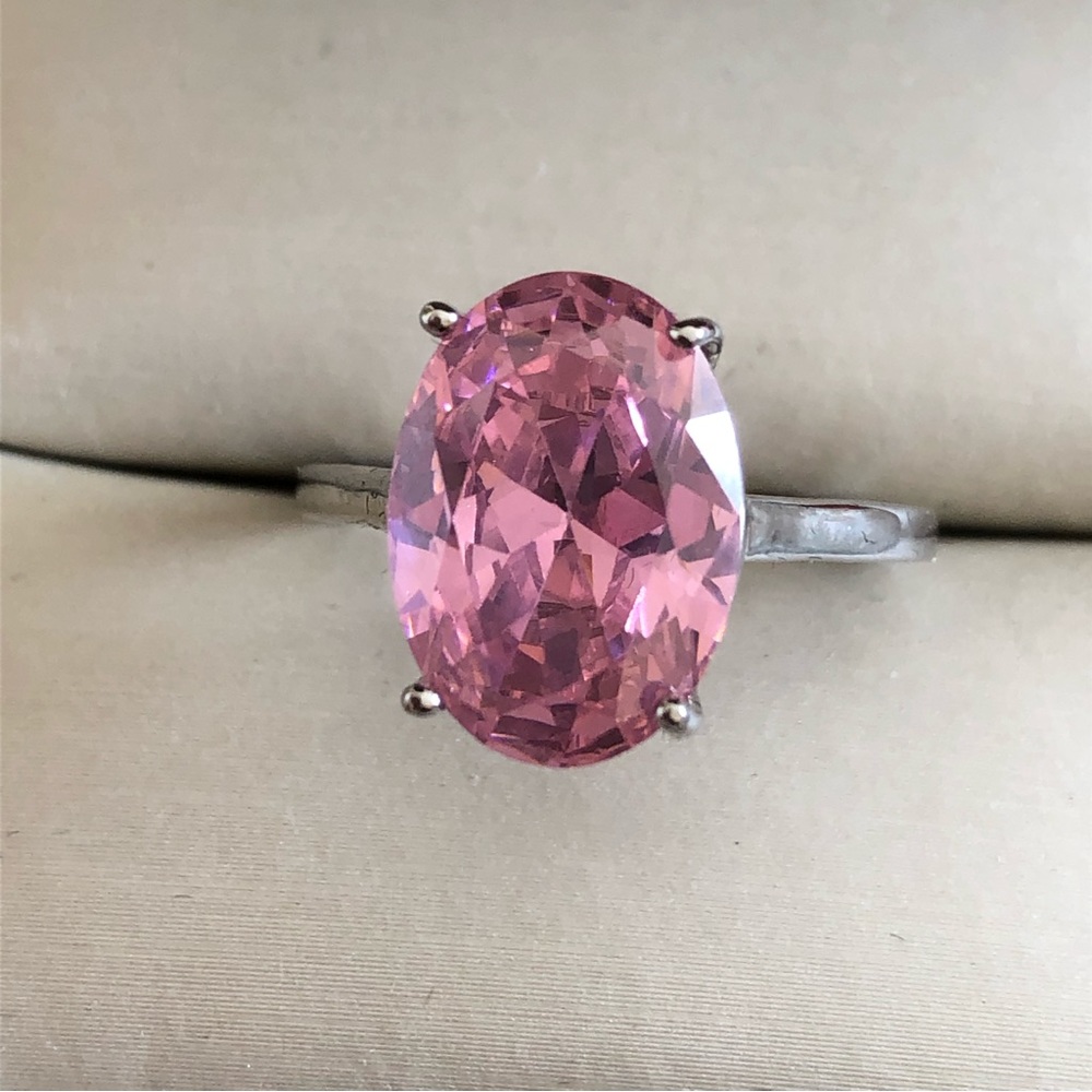 NWOT Sterling Silver Lab Created Pink Topaz Ring